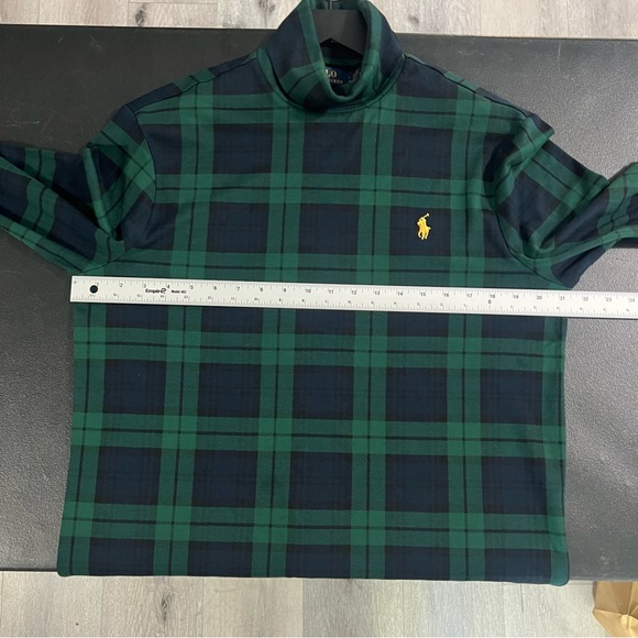 Polo Ralph Lauren Cotton Interlock Turtleneck Long Sleeve Shirt Mens Large Green - Picture 6 of 7